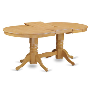 5-Piece Butterfly Leaf Oval Dining Set with Upholstered Chairs