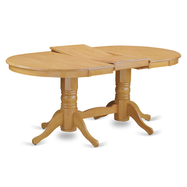 5-Piece Butterfly Leaf Oval Dining Set with Upholstered Chairs