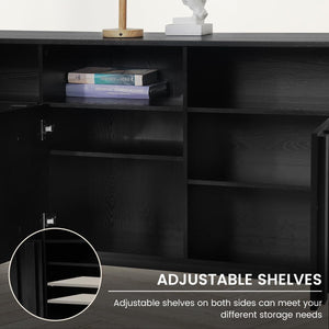 70" Fluted TV Stand with Power Outlet