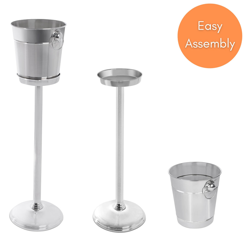 Stainless Steel Champagne Bucket with Floor Stand