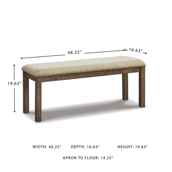 Upholstered Dining Bench with Nailhead Trim