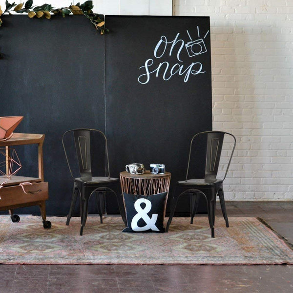 Stackable Metal Dining Chair Set of 4 – Indoor & Outdoor