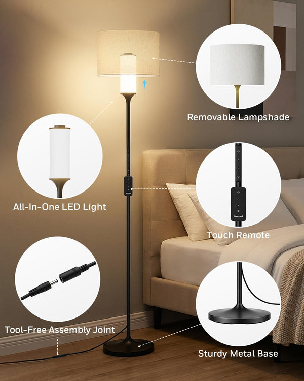 LED Floor Lamp with Remote & Touch Control