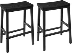 Industrial Saddle Bar Stools Set of 2 with Footrests