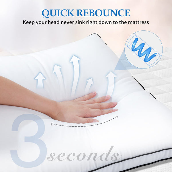 King & Queen Bed Pillows 2-Pack – Gusseted Down Alternative
