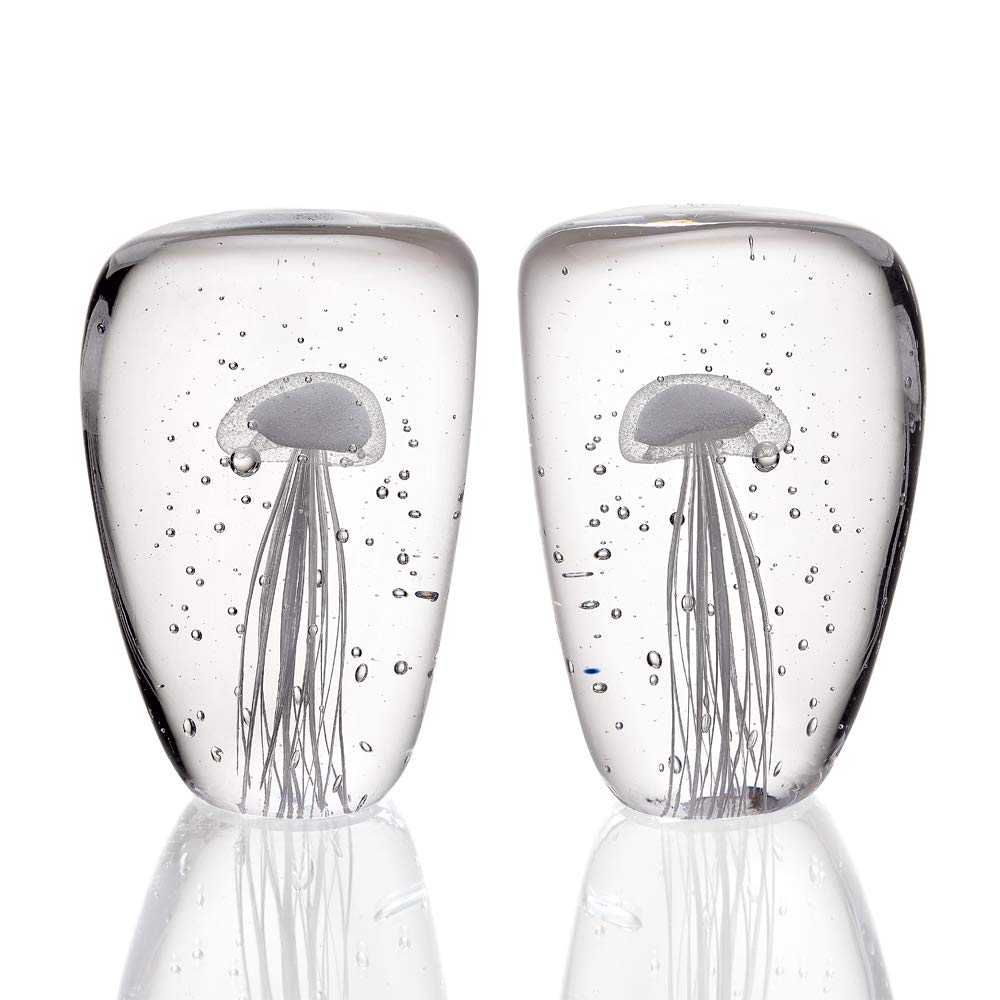 Jellyfish Wedge Bookends Glow in the Dark
