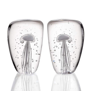 Jellyfish Wedge Bookends Glow in the Dark