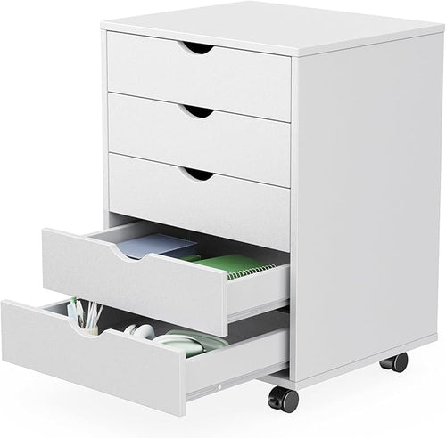 Wooden Drawer Chest with Wheels