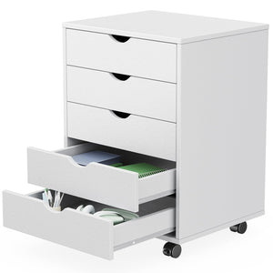 Wooden Drawer Chest with Wheels