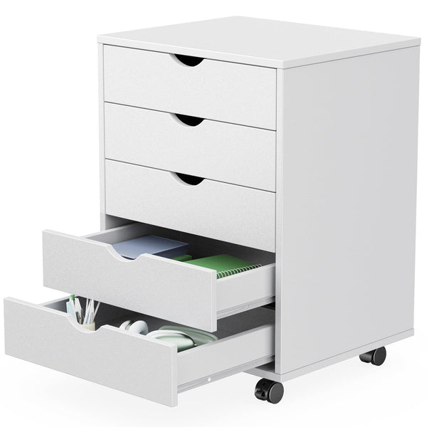 Wooden Drawer Chest with Wheels