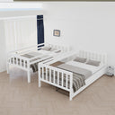 Twin Over Full Bunk Bed with Charging Station & LED Lights
