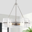 Round Glass Chandelier 22-Inch | Dining Room & Foyer Ceiling Light