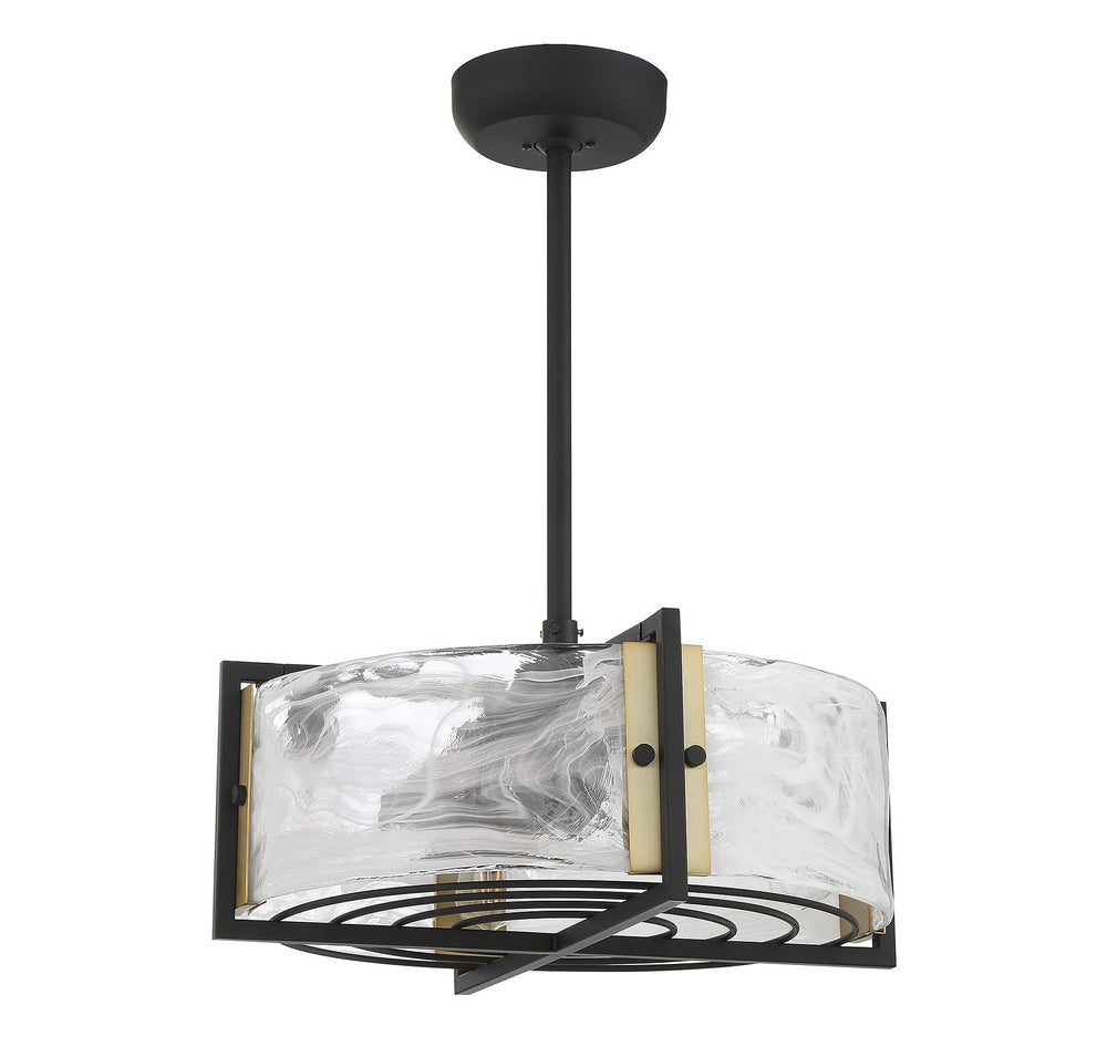 Hayward Fan D'Lier Ceiling Fan with LED Lights – Matte Black & Brass
