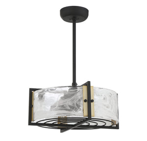 Hayward Fan D'Lier Ceiling Fan with LED Lights – Matte Black & Brass
