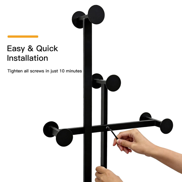 Freestanding Coat Rack with Marble Base