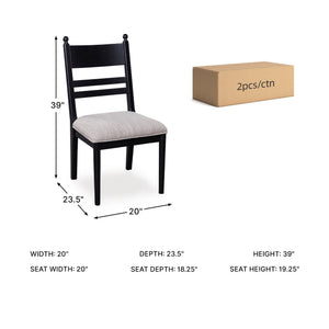 Upholstered Dining Chairs with High Back, Set of 2