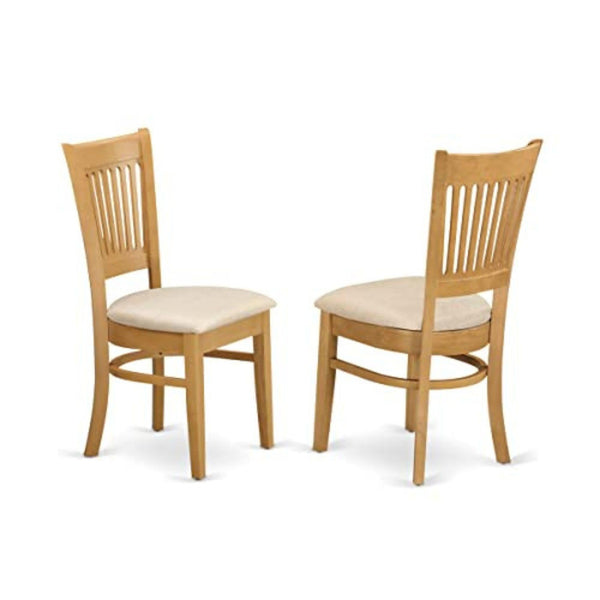 Dining Chairs with Linen Seat, Set of 2