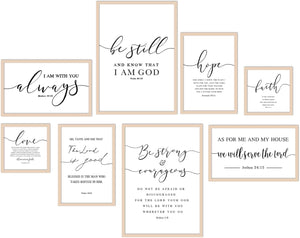 Wooden Motivational Wall Art Set of 8