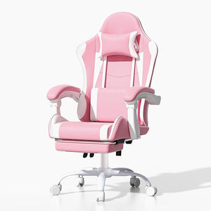 Ergonomic Gaming Chair with Footrest, Headrest & Lumbar Support