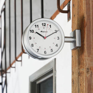 Double-Sided Wall Clock – Small Indoor Station Clock