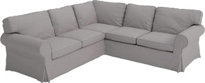 Cotton Ektorp 2+2 Corner Sofa Slipcover Set