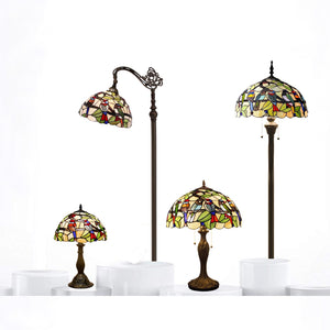 Tiffany Stained Glass Table Lamp – Double Birds