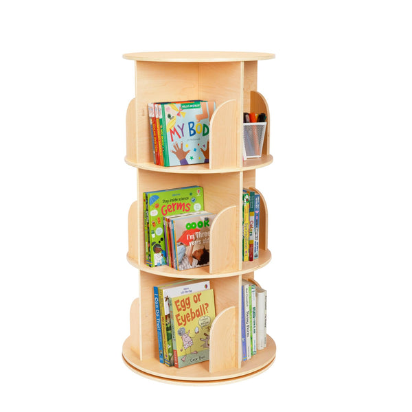 Rotating Corner Bookshelf – 2, 3 & 4-Tier Wood Bookcase