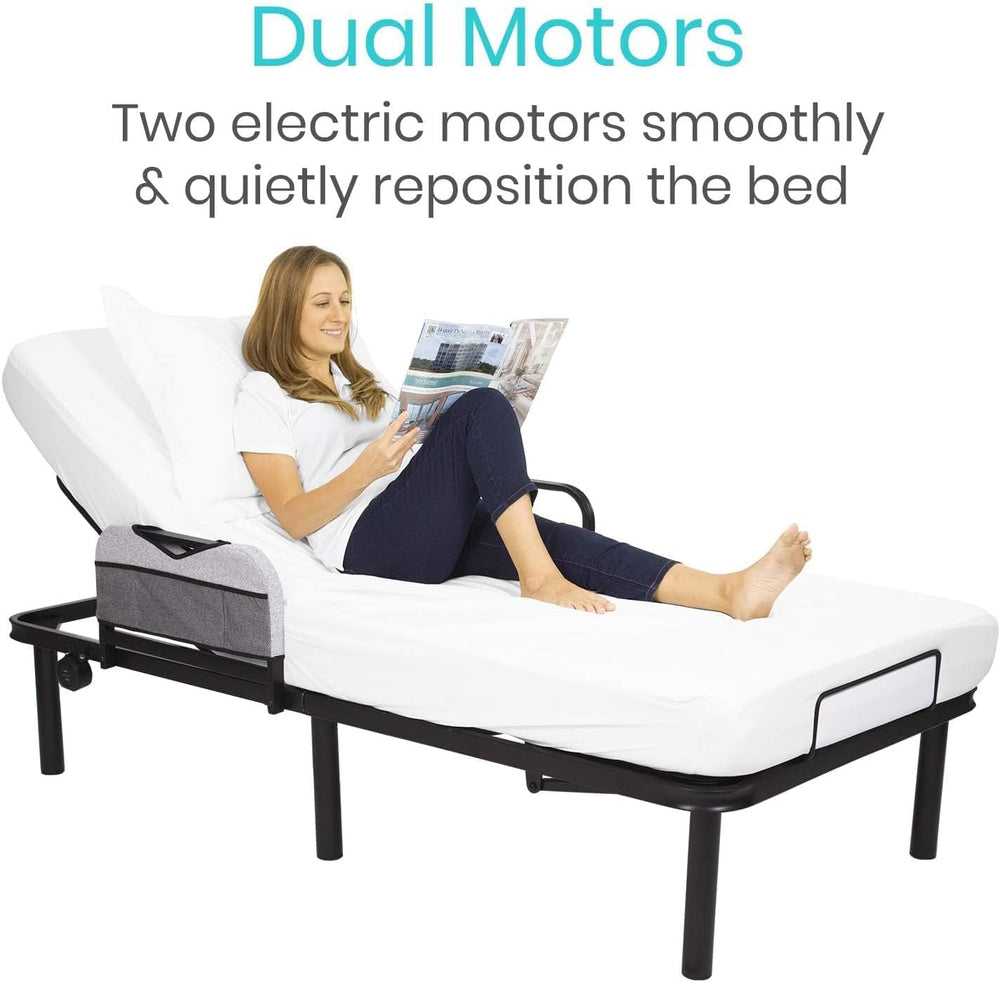 Twin Adjustable Bed Base Frame – Electric Metal Platform with Remote & USB Ports