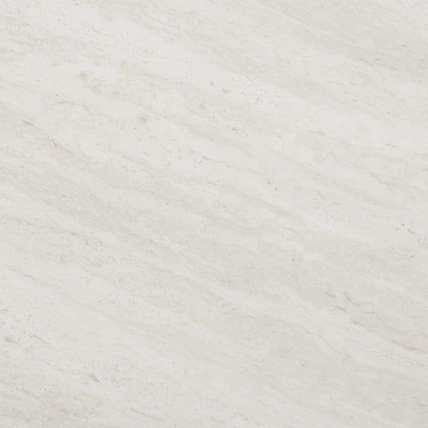 Round Faux Travertine End Table
