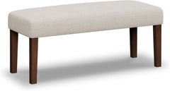 Upholstered Bedroom Bench with Wood Legs