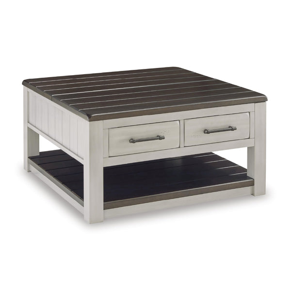 Farmhouse Lift-Top Coffee Table with Drawers & Casters