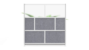 Modular Wall Room Divider System with Acoustic PET Panels