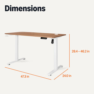 Electric Height Adjustable Standing Desk with Memory Presets