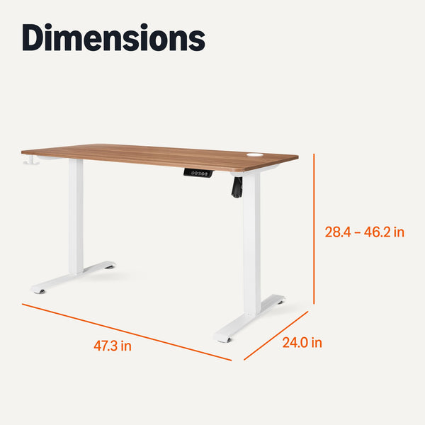 Electric Height Adjustable Standing Desk with Memory Presets