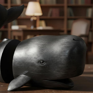 Whale Nautical Bookends