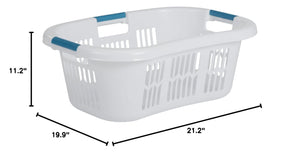 Small Hip-Hugger Laundry Basket 2.1 Bushel with Carrying Handles