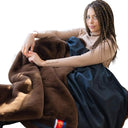 Reversible Faux Fur Waterproof Throw Blanket