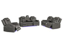 3-Piece Power Recliner Sofa Set with LED & Wireless Charging