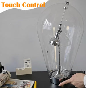 Modern Glass Desk Lamp with Swing Arm & Touch Control