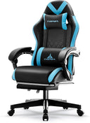 Ergonomic Gaming Chair with Footrest & Lumbar Support