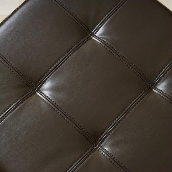 Tufted Bonded Leather Storage Ottoman Bench