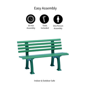 Weatherproof PVC Outdoor Garden Bench – Seats 3, 500 lb Capacity