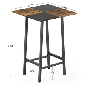 Square Bar Height Pub Table