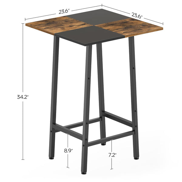 Square Bar Height Pub Table
