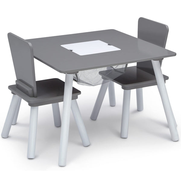 Kids 4-Piece Playroom Set – Table, Chairs & Toy Organizer