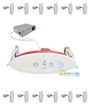 4 Inch Fire Rated LED Recessed Light – 12 Pack, 5 CCT Selectable, Dimmable, Canless Wafer Downlight