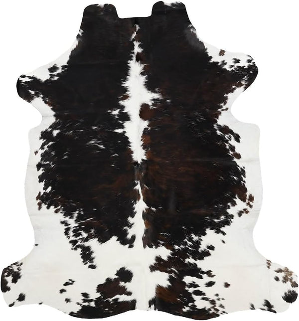 Tricolor Brazilian Cowhide Rug – XLarge Genuine Leather Area Rug