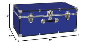 30-Inch Lockable Storage Footlocker Trunk