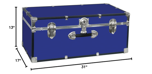 30-Inch Lockable Storage Footlocker Trunk