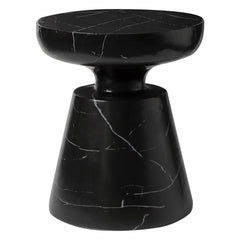 Round Fiberstone Pedestal Side Table